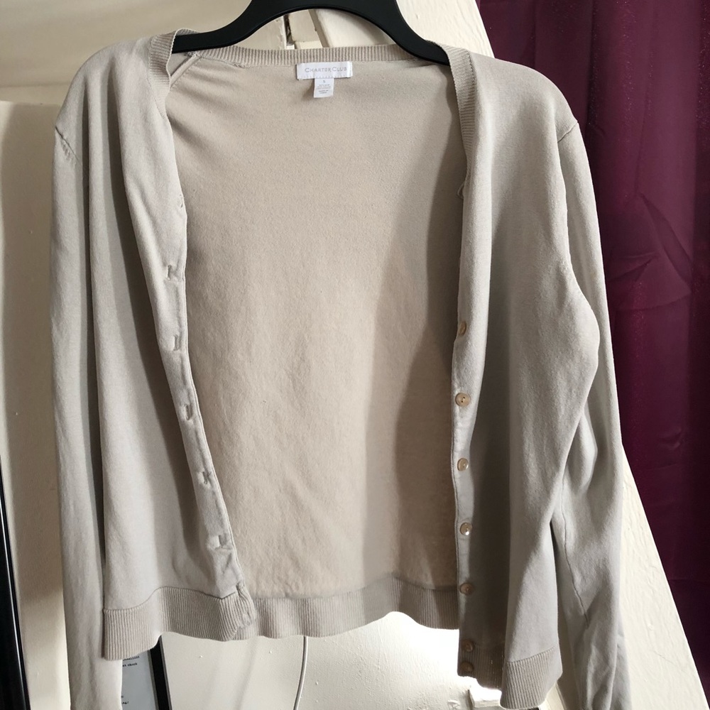Gray cardigan